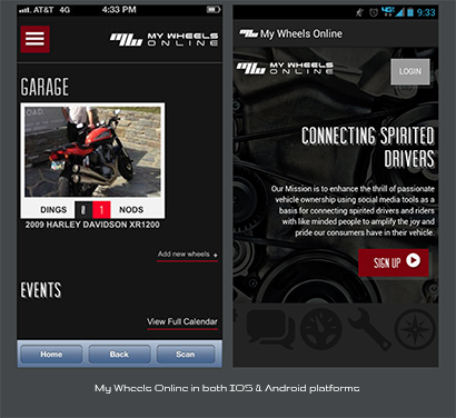 My Wheels Online available on IOS and Android platforms
