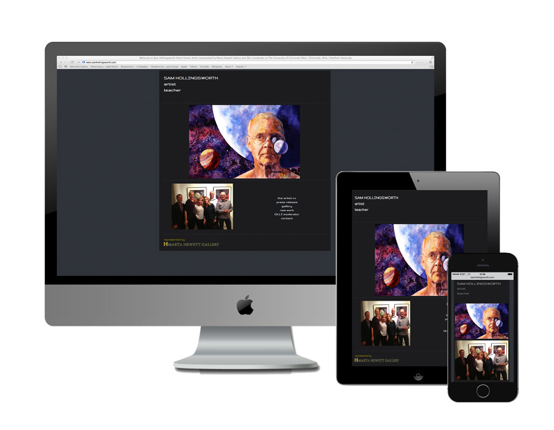 Artist Sam Hollingsworth responsive site